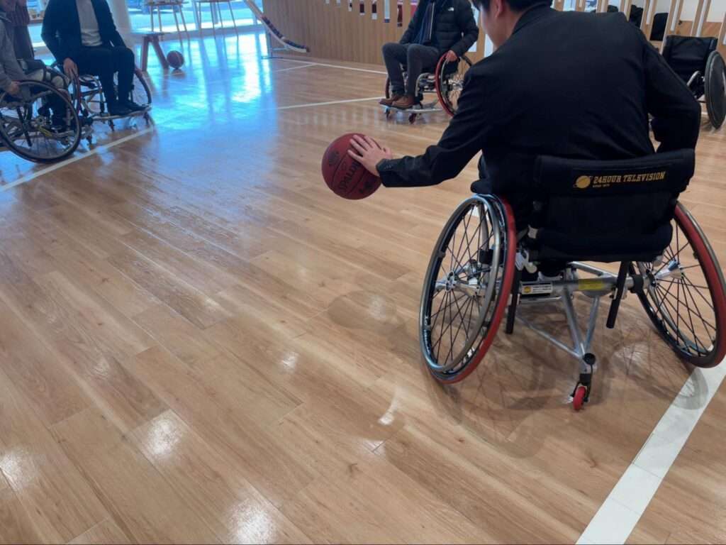 車いすバスケの体験