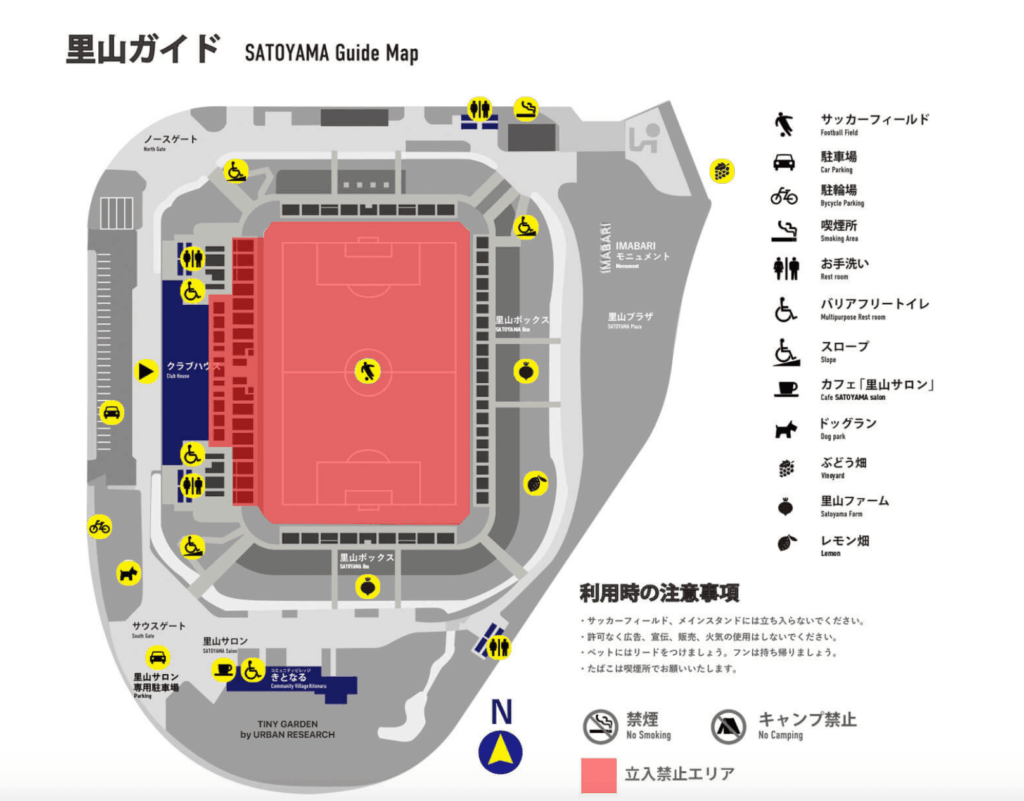 アシックス里山スタジアム　案内図