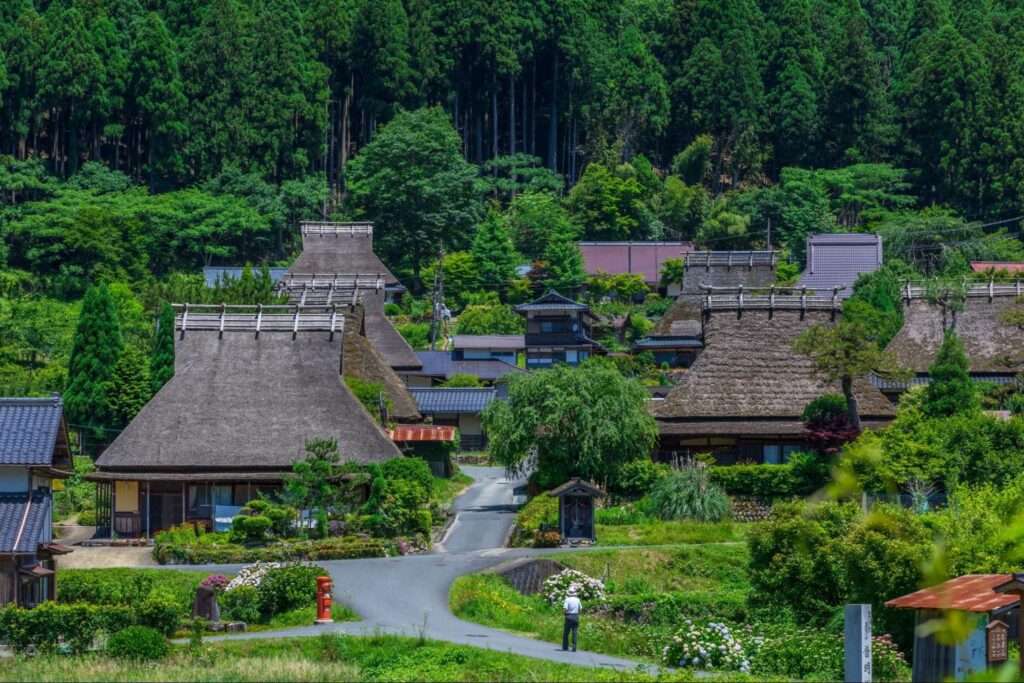 京都府南丹市美山町にあるかやぶきの里