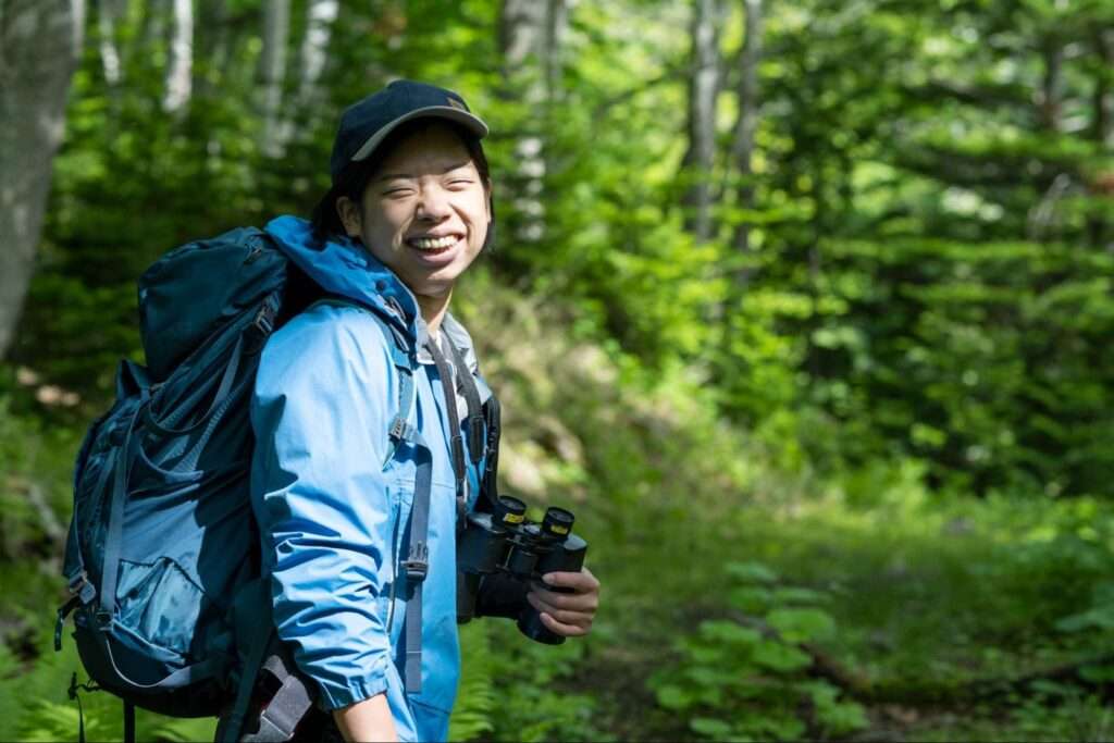 北こぶしリゾートでクマ活を担当する村上晴花さん