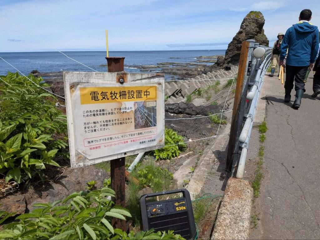 ウトロ地区　ヒグマ　電気柵
